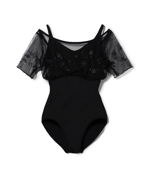 Chacott ハーフスリーブレオタード ブラック