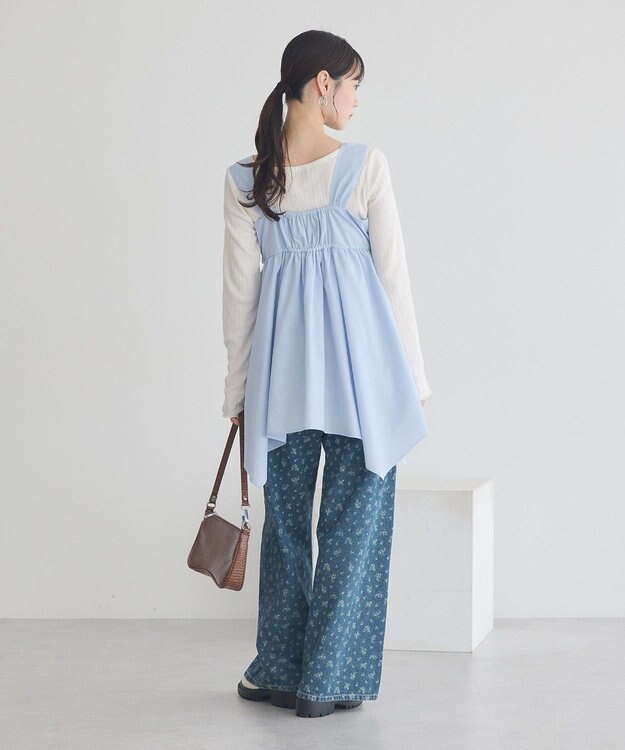 earth music&ecology チェーンリブホルターネックプルオーバー Ivory