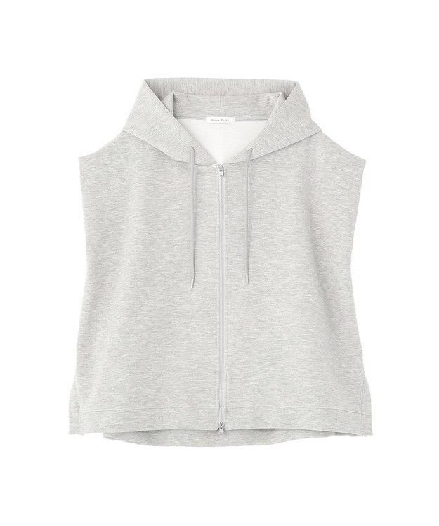 Green Parks フード付ベスト Gray Mixture
