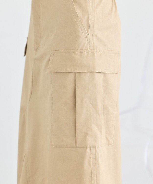 earth music&ecology ミリタリーリメイク風スカート Beige