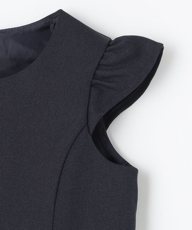 ANY KIDS 裾刺繍ワンピース ネイビー