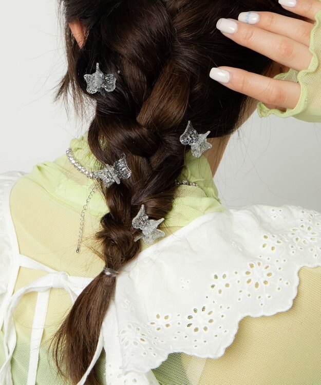 WEGO Lラメバタフライチビクリップ 柄1