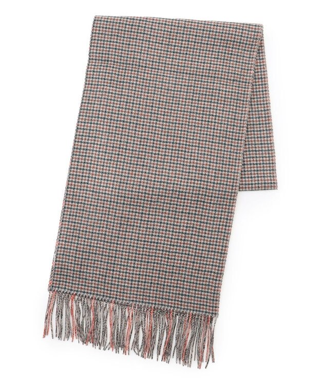 J.PRESS MEN リバーシブルカシミヤ チェックマフラー ベージュ系3