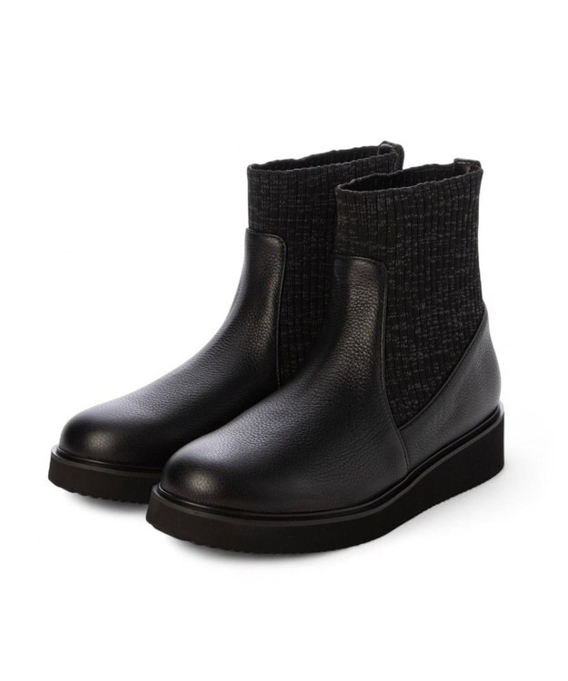 MODE ET JACOMO <D'ICI>アンクルストレッチショートブーツ ブラック