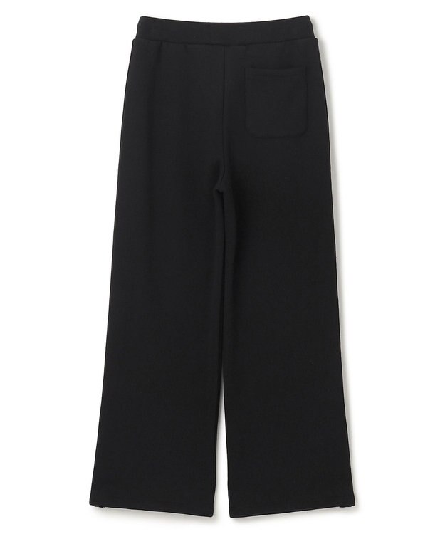 BEIGE， 【BEIGE,ecru/WEB限定・洗える】LOOP BACK / コットンワイドストレートパンツ Black