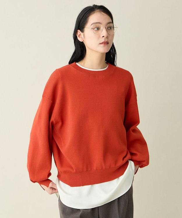 ANY スウェットライクニット オレンジ