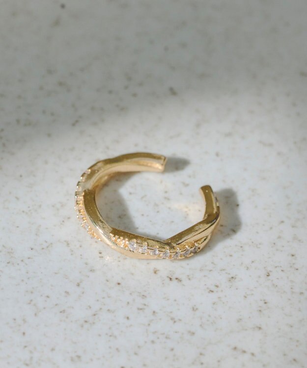 Tiaclasse ストーンイヤーカフ ゴールド