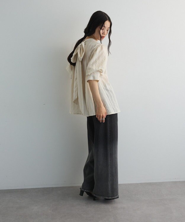 Green Parks ２ＷＡＹボウタイバルーンスリーブブラウス Off White