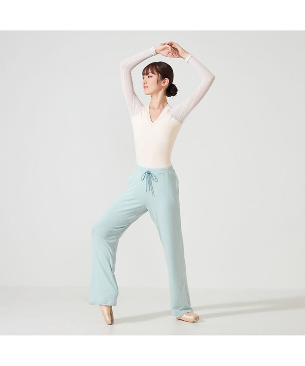 Chacott ◎【Nela ライン】ウォームアップパンツ アクアグリーン