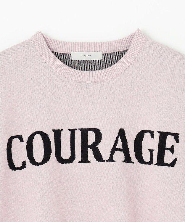 ANY 【洗濯機可】スウェットライクロゴニット オイスター