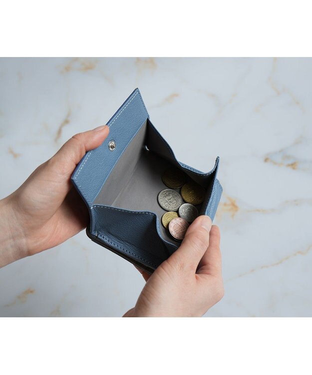 genten モルトフレスコ 2つ折り財布 デニムブルー