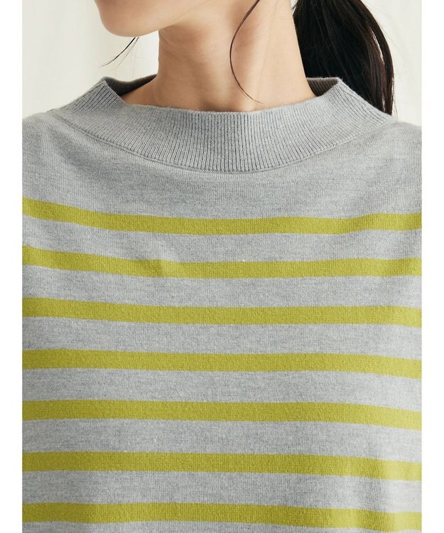 CRAFT STANDARD BOUTIQUE とてもちボーダーニットプルオーバー Gray Mixture