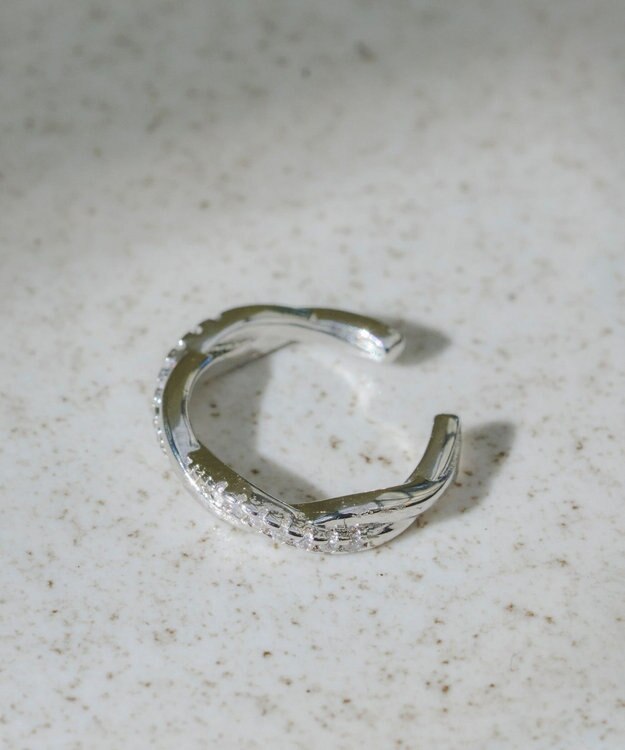 Tiaclasse ストーンイヤーカフ シルバー