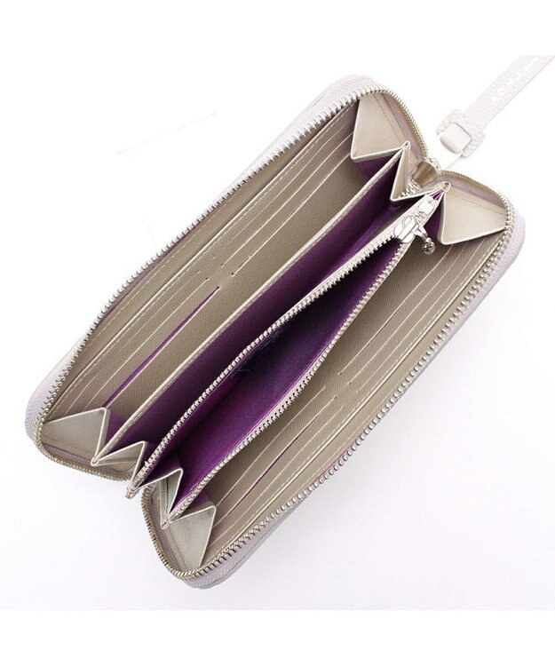 A.D.M.J. 【牛革】モーツァルト クリスタルソーイング ラウンドウォレット DA