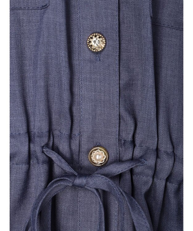 Green Parks ・ＥＬＥＮＣＡＲＥ　ＤＵＥ　イロイロ釦ドロストワンピース Black