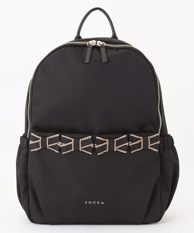 TOCCA 【A4サイズ対応・撥水】OCTUPLE BACKPACK バックパック ブラック×ベージュ系5