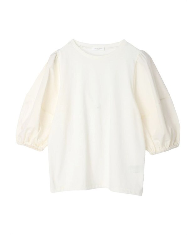 Green Parks 布帛ドッキングランタンスリーブカットプルオーバー Off White