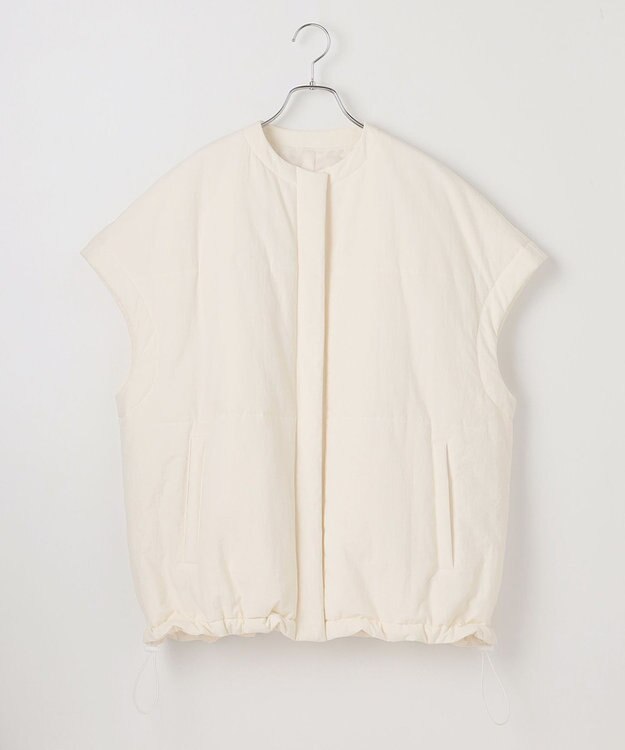 #Newans 【撥水/洗える】ビックスクエア中綿ベスト ホワイト