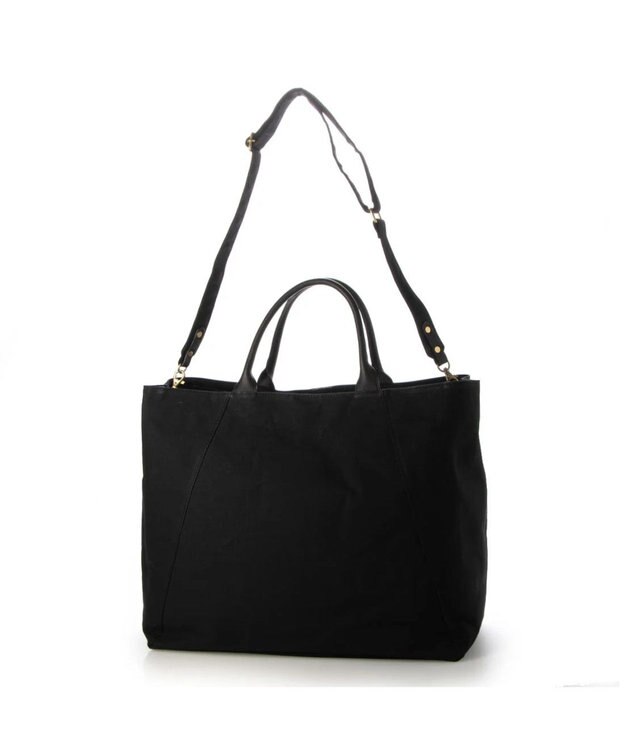 UNBILLION perche パラフィンキャンバス2wayボストントート ブラックブラック