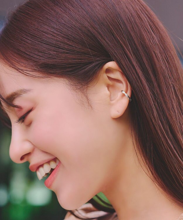 Tiaclasse ストーンイヤーカフ シルバー