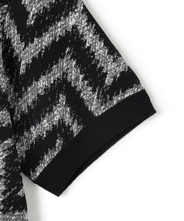 JOSEPH HOMME 【HIGH GRADE LINE】カスリシェブロンジャガード　クルーネックニット ブラック系5