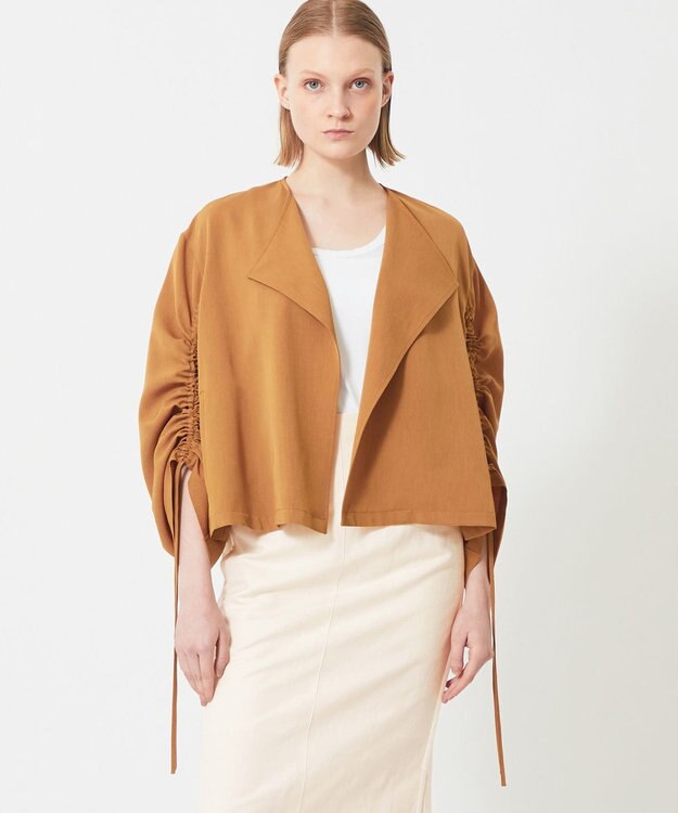 BEIGE， ZINNIA / ノーカラーブルゾン Ocre