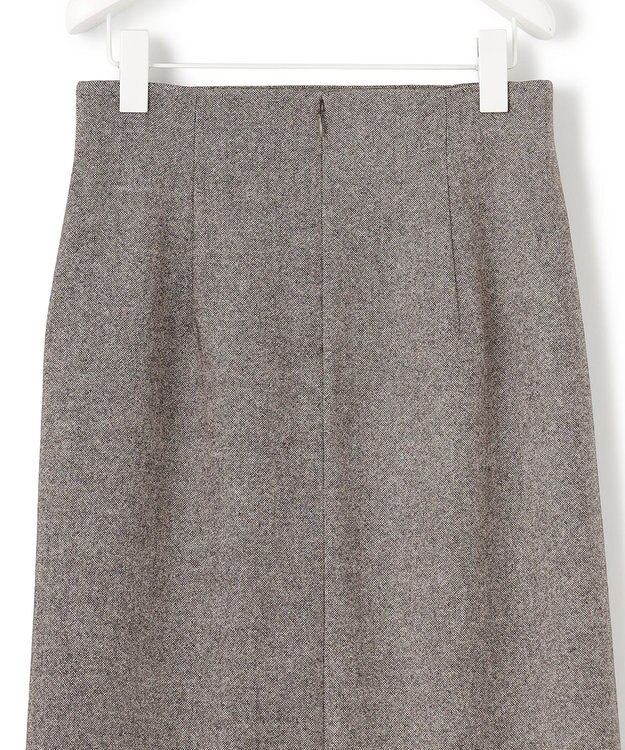 ICB L シックツイード スカート ブラウンミックス系