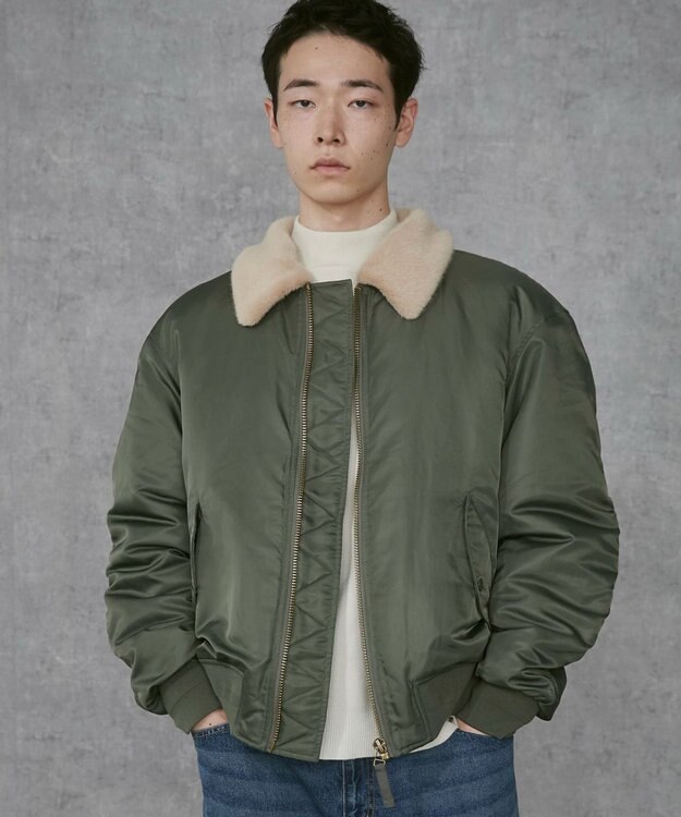 WEGO 【ユニセックス着用ITEM】フライトジャケット カーキ