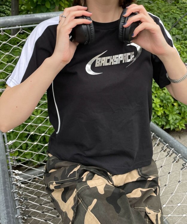 WEGO スポーツグラフィックT ブラック