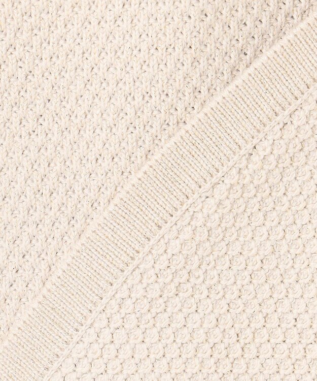 UNFILO ラメリンクス ラウンドテールニット ベージュ