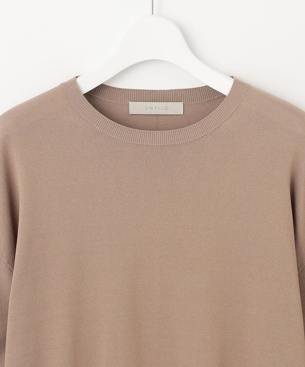 UNFILO 【接触冷感/UVケア/抗菌防臭】スゴ機能 ニット ダークブラウン系