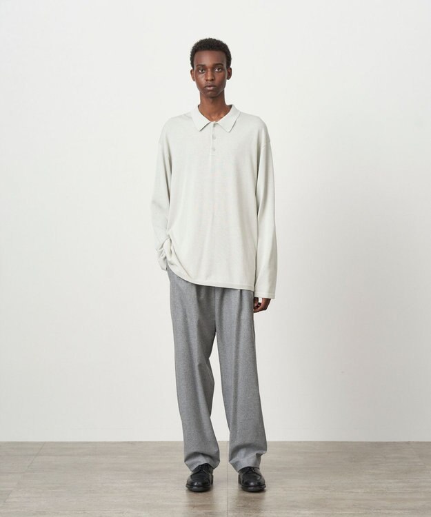 ATON COTTON SILK CASHMERE | ポロセーター - UNISEX GRAY