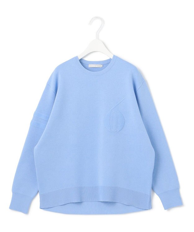 ICB 【洗える】ナンバリングカラーニット  プルオーバー スカイブルー系［ソウルナンバー６］