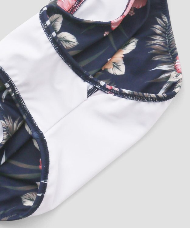 San-ai Resort（三愛水着楽園） 【SALE】フリルトップス３点セット　9M　【San-ai Resort（サンアイリゾート）】 ホワイト×ネイビー