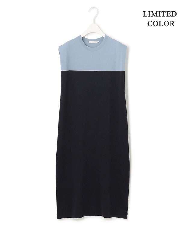 ICB L 【WEB限定カラーあり】 シンセティックハイゲージ ワンピース ネイビー×ライトブルー系［WEB限定］