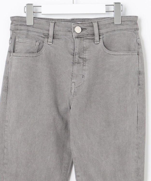 自由区 【XSサイズ～/洗える】365DENIM アンクルフレア パンツ ライトグレー系
