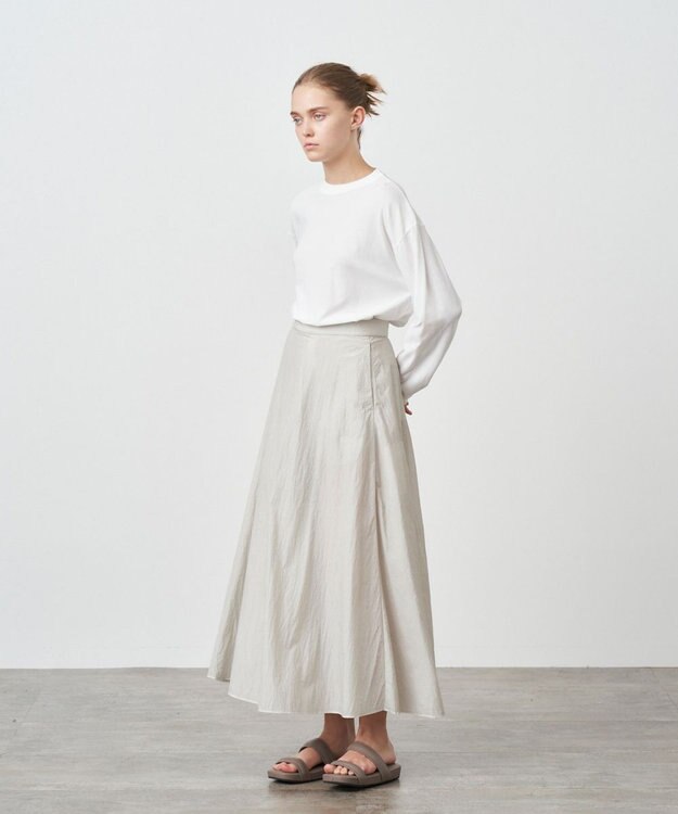 ATON FRESCA SINGLE JERSEY | L/S Tシャツ WHITE