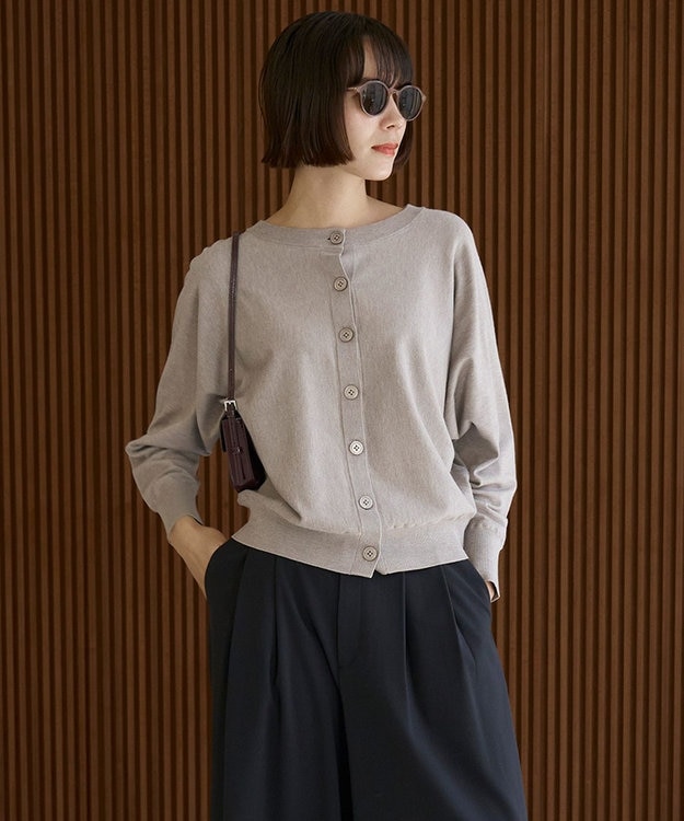 UNFILO マイビューティニット 2WAYカーディガン モカ