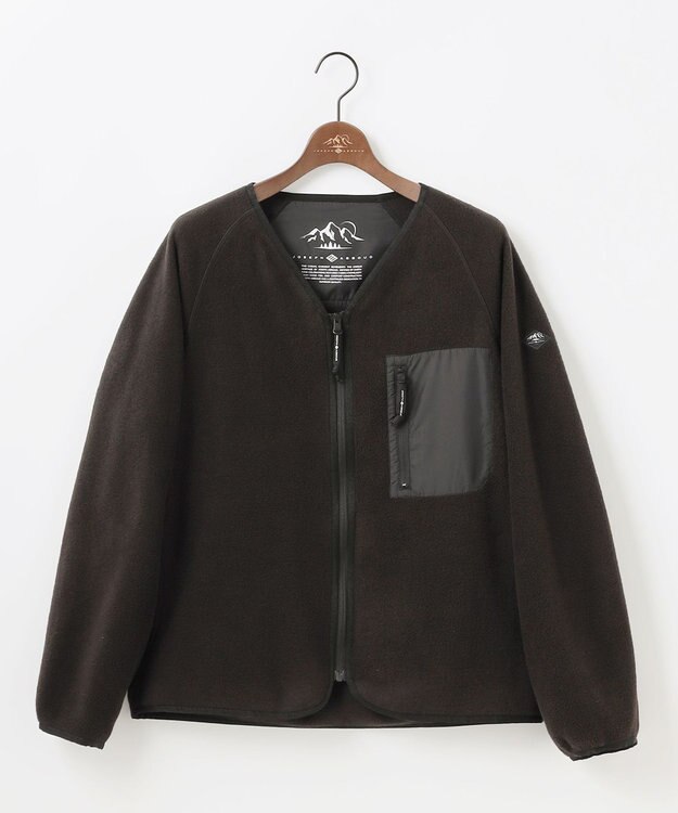 JOSEPH ABBOUD MOUNTAIN 【軽量】ライトフリースカーディガン ブラック系