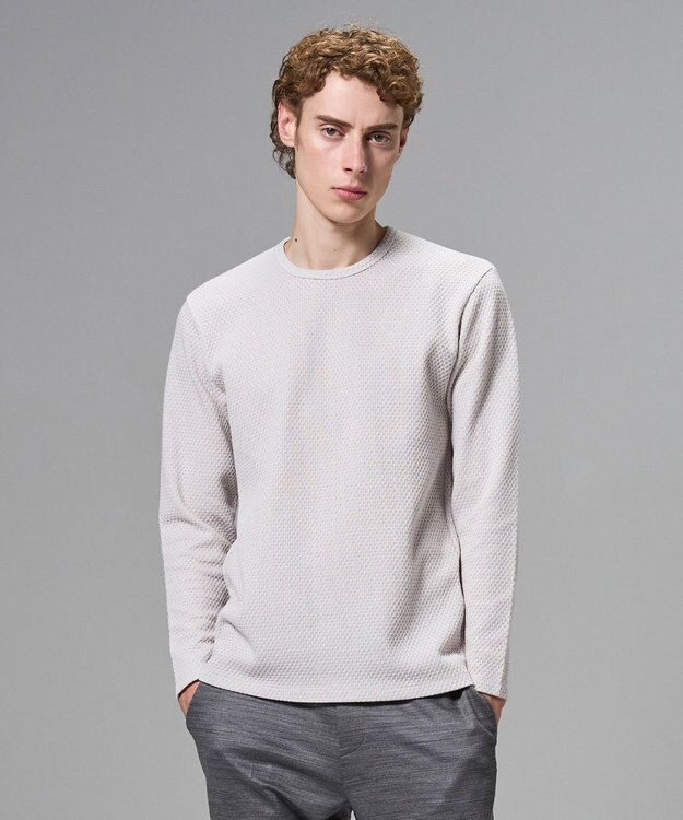 JOSEPH HOMME チャンディーガルジャージー　クルーネックカットソー アイボリー系