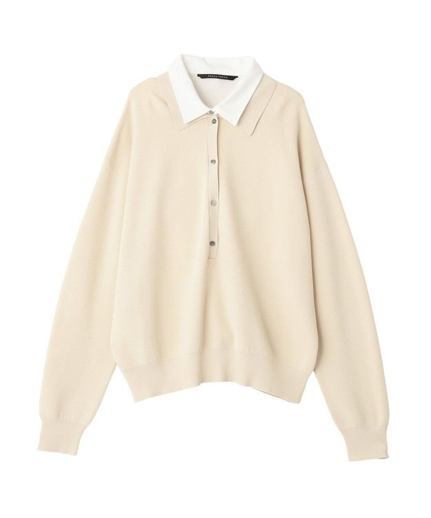YECCA VECCA 2wayレイヤード風ポロニット Light Beige