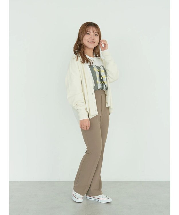 AMERICAN HOLIC ＵＶカットミディニットカーディガン Off White