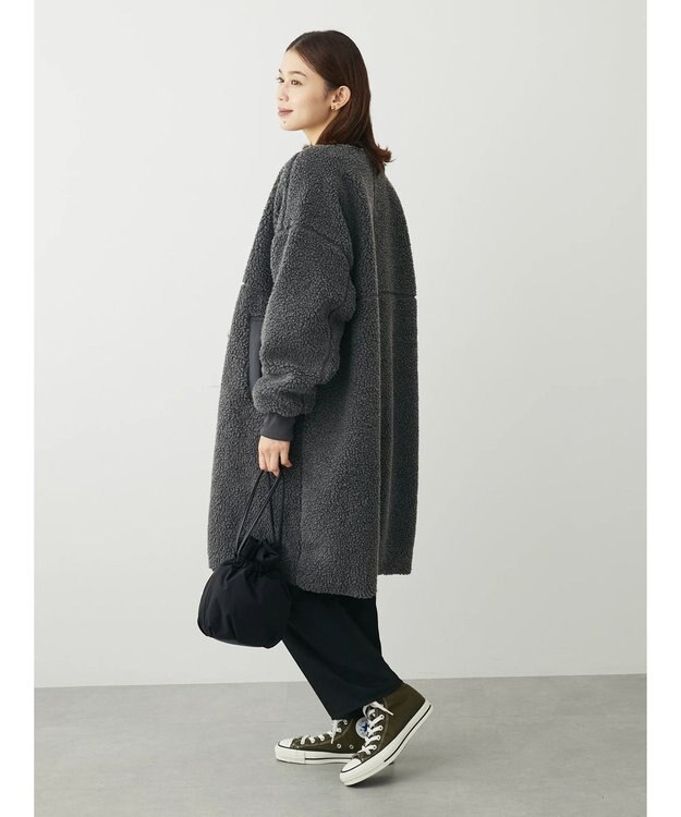 Green Parks ロングボアコート Charcoal Gray