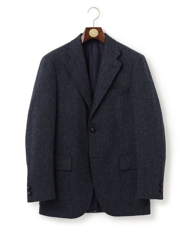 J.PRESS MEN 【LOVAT】 LAVEROCK TWEED ヘリンボーン ジャケット ネイビー系1