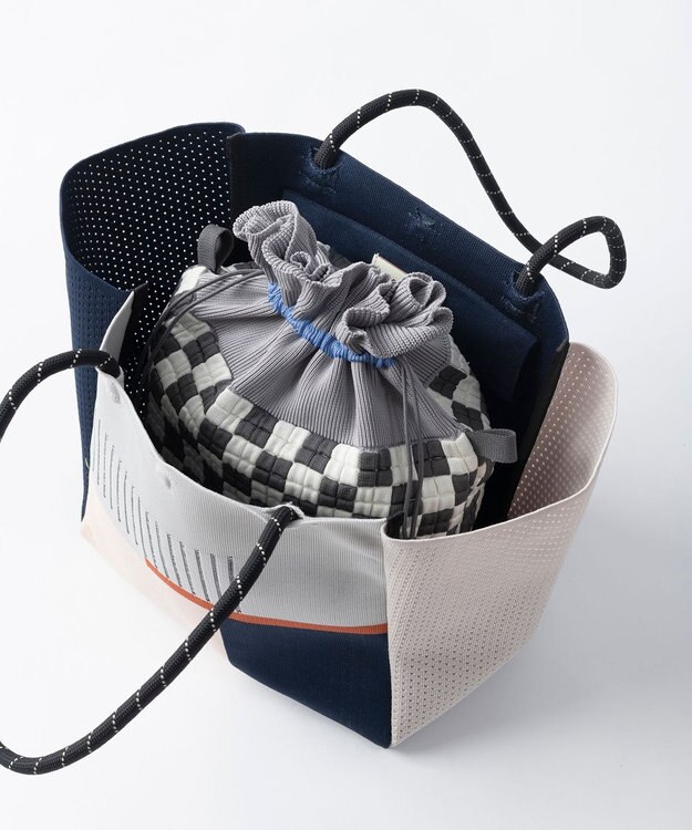 TRICOTE ピクセル巾着ポーチバッグ 95GRAY