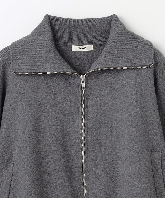 NAVE 【ReNAVE・洗える】スムースニット トラックジャケット グレー系