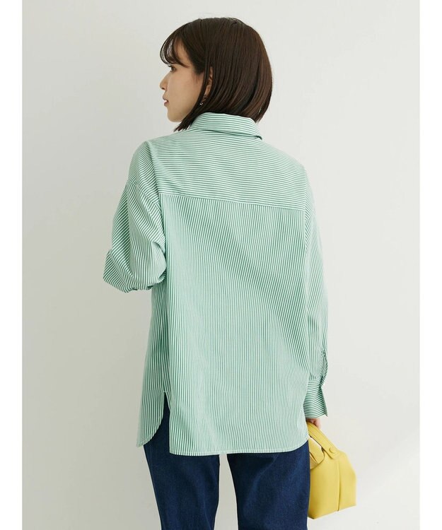 Green Parks ・ＥＬＥＮＣＡＲＥ　ＤＵＥ　パールボタンシャツチュニック Green