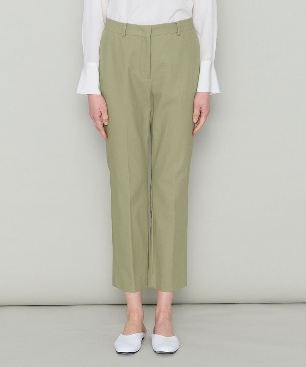 JOSEPH 【洗える】オーガニックツイル　テーパードトラウザーズ Dark Olive