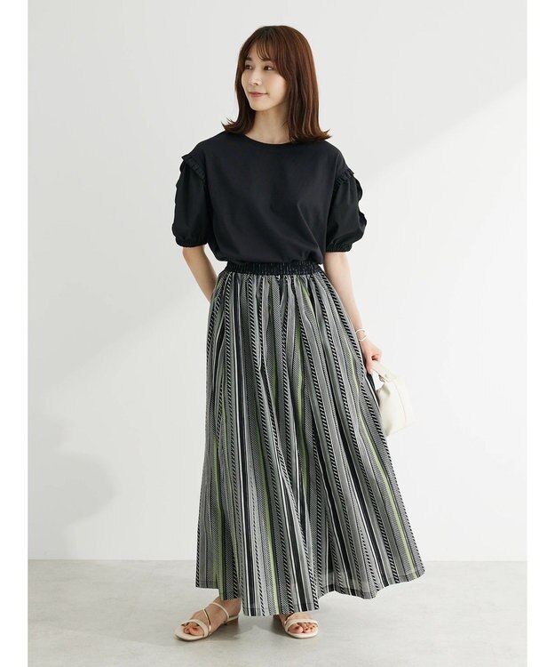 Green Parks ・ＥＬＥＮＣＡＲＥ　ＤＵＥ　ラッフルパフＴＥＥ Black