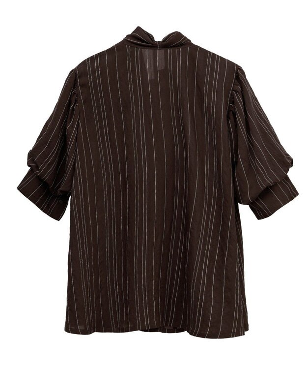 Green Parks ２ＷＡＹボウタイバルーンスリーブブラウス Brown